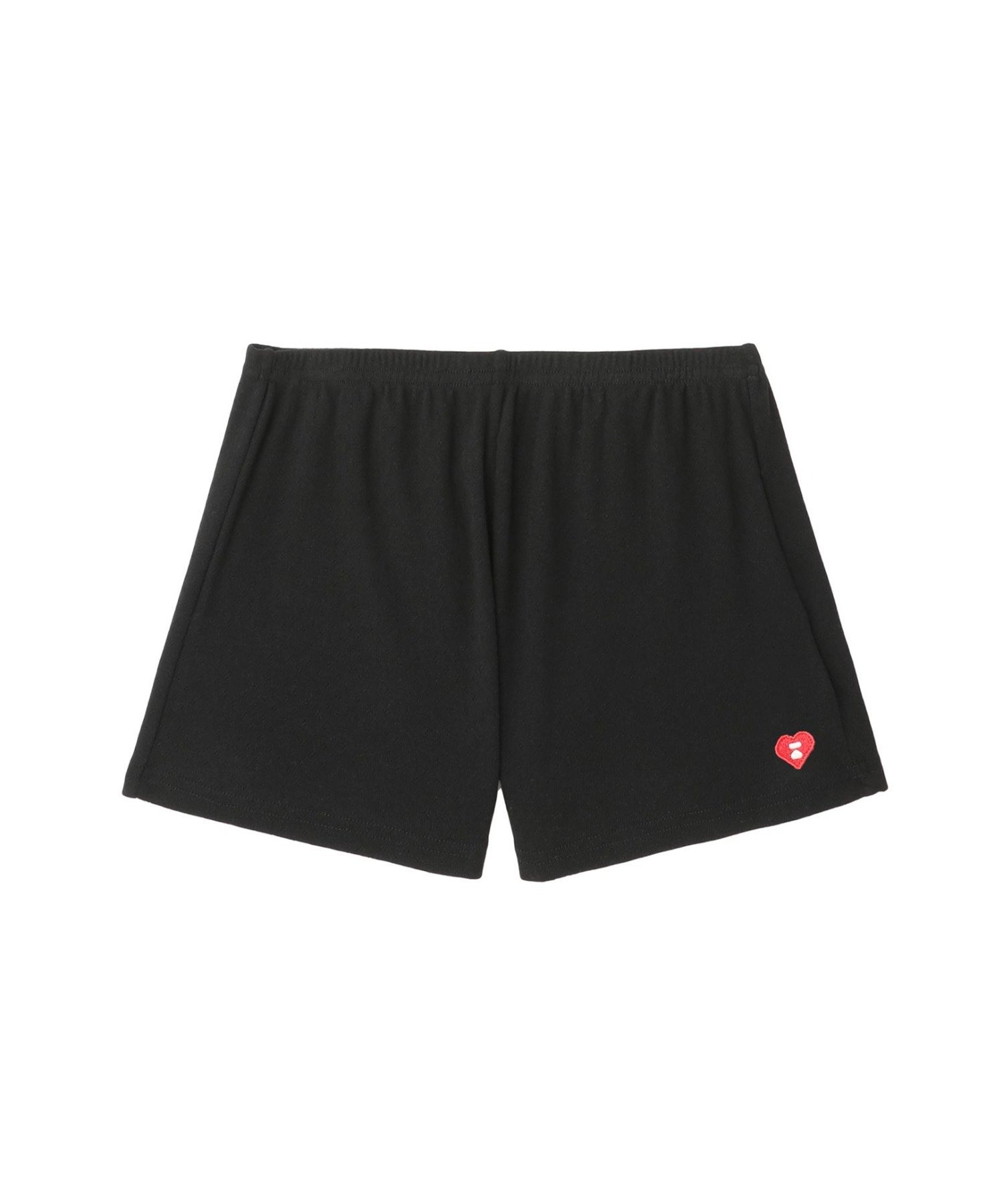 A BATHING APE HEART BADGE POINTELLE SHORTS ア ベイシング エイプ パンツ その他のパンツ ブラック ホワイト