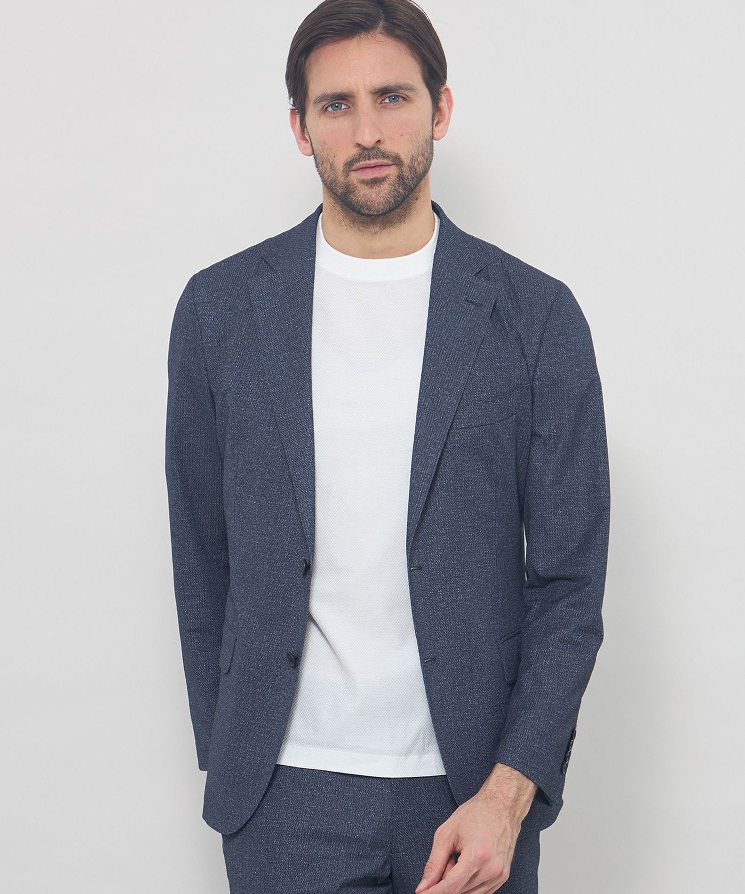 MACKINTOSH LONDON 【BREASY JACKET】トリコットプリントセットアップジャケット マッキントッシュ ロンドン ジャケット・アウター その他のジャケット・アウター ブルー【送料無料】