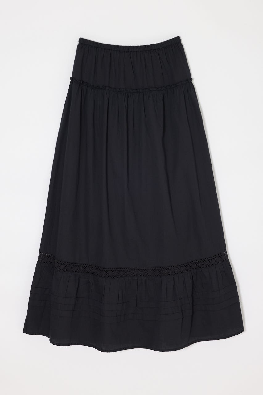 MOUSSY PIN TUCK MAXI スカート マウジー スカート ロング・マキシスカート ホワイト ブラック【送料無料】
