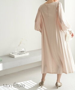 ROPE' PICNIC 【一部店舗限定】【Mon E'toile/モンエトワール】スムースコンビジャージタックDRESS ロペピクニック ワンピース・ドレス ドレス ベージュ ネイビー イエロー【送料無料】