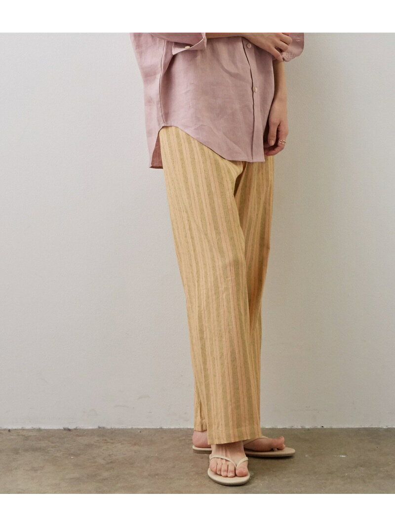 【SALE／50%OFF】SALON adam et rope' コードストライプリラックスパンツ サロン アダム エ ロペ パンツ その他のパンツ グレー オレンジ【送料無料】