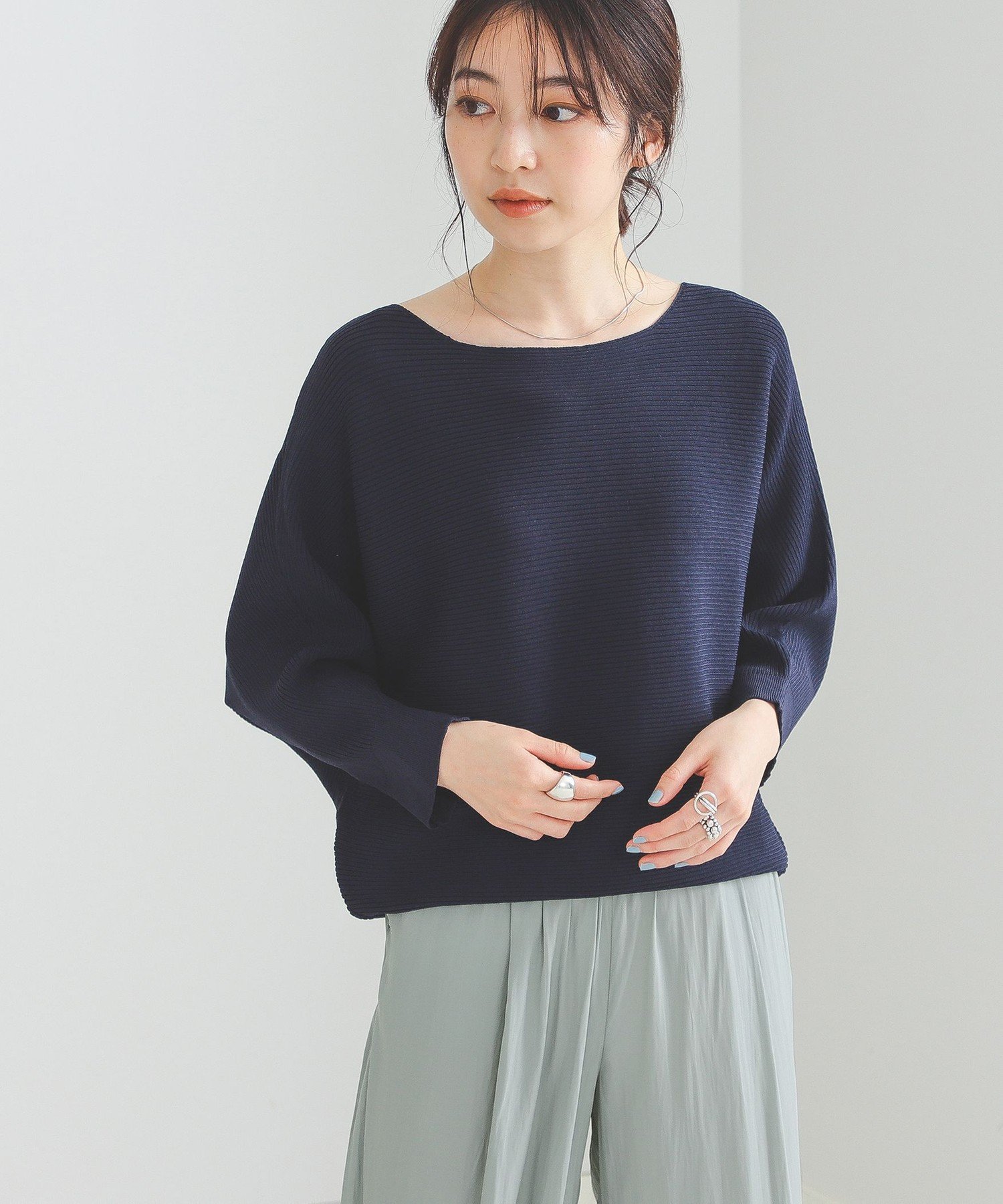 ビームス セーター レディース 【SALE／50%OFF】BEAMS HEART BEAMS HEART / ボートネック ドルマン プルオーバー ビームス アウトレット トップス ニット ネイビー ホワイト イエロー ブルー