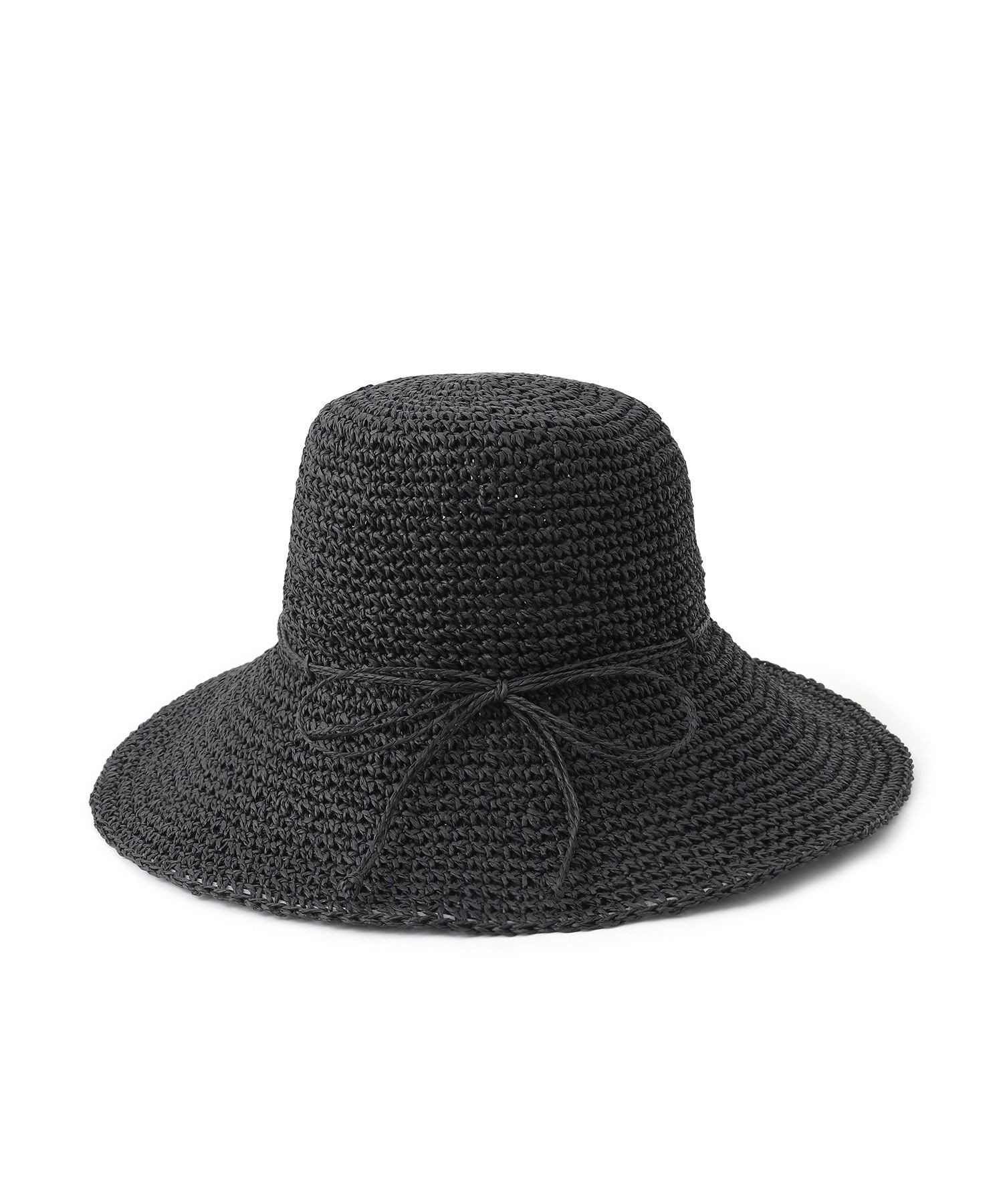 【SALE／20%OFF】JAYRO 細編みペーパーハット ジャイロ 帽子 ハット ベージュ ブラック【送料無料】
