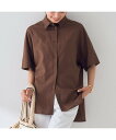 Rouge vif la cle 麻混変形フォルムシャツ ルージュ・ヴィフ ラクレ トップス シャツ・ブラウス ホワイト ブラウン ベージュ【送料無料】