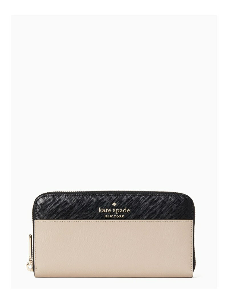 ケイトスペード ポーチ（レディース） 【SALE／50%OFF】kate spade new york ステイシー カラーブロック ラージ コンチネンタル ウォレット ケイトスペードニューヨーク 財布・ポーチ・ケース 財布 ホワイト【送料無料】