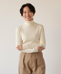 【SALE／30%OFF】Afternoon Tea LIVING タートルネックリブプルオーバー アフタヌーンティー・リビング トップス ニット ホワイト イエロー ブルー