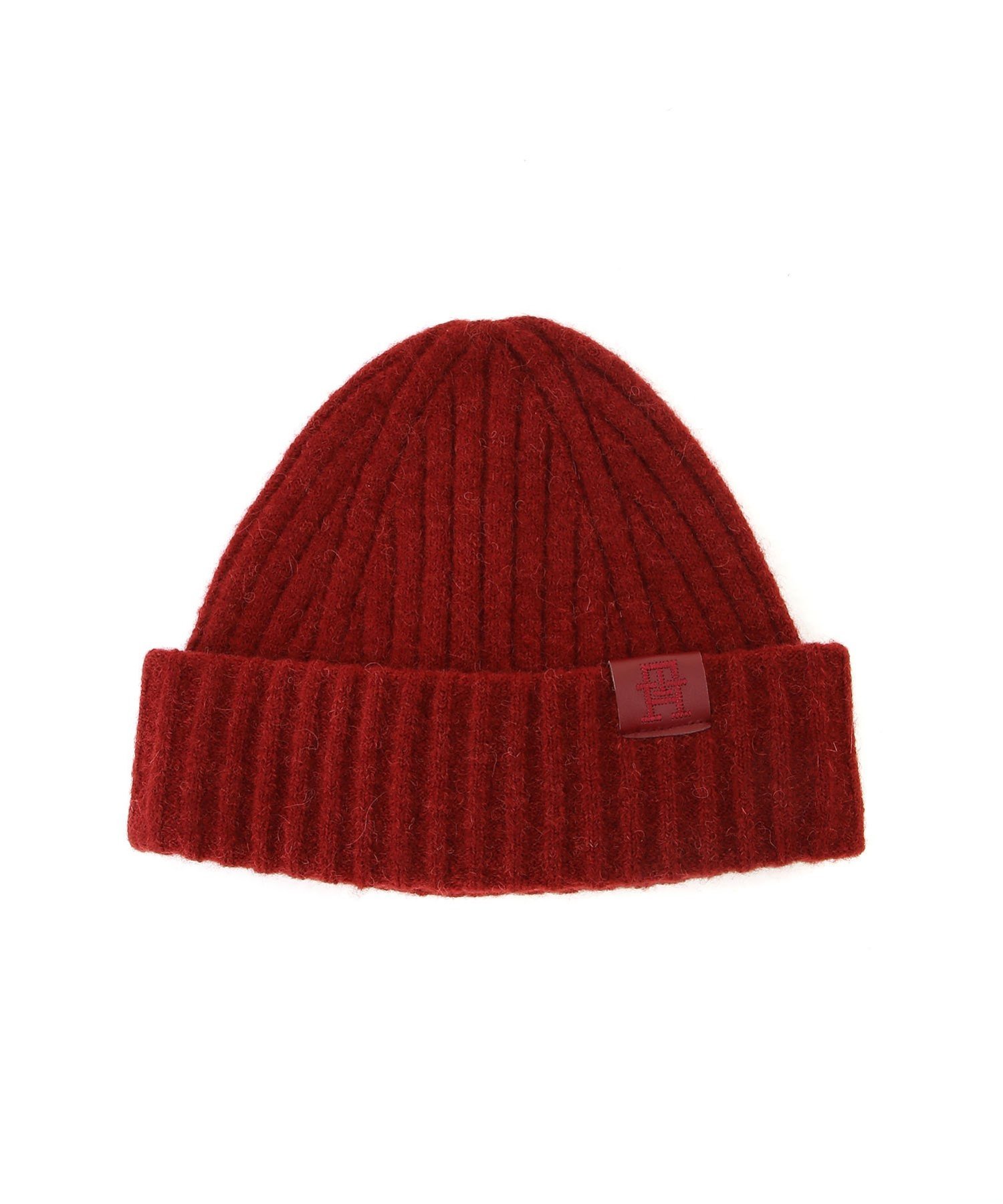 【SALE／50%OFF】TOMMY HILFIGER フラッフィービーニー トミーヒルフィガー 帽子 ニット帽・ビーニー レッド【送料無料】