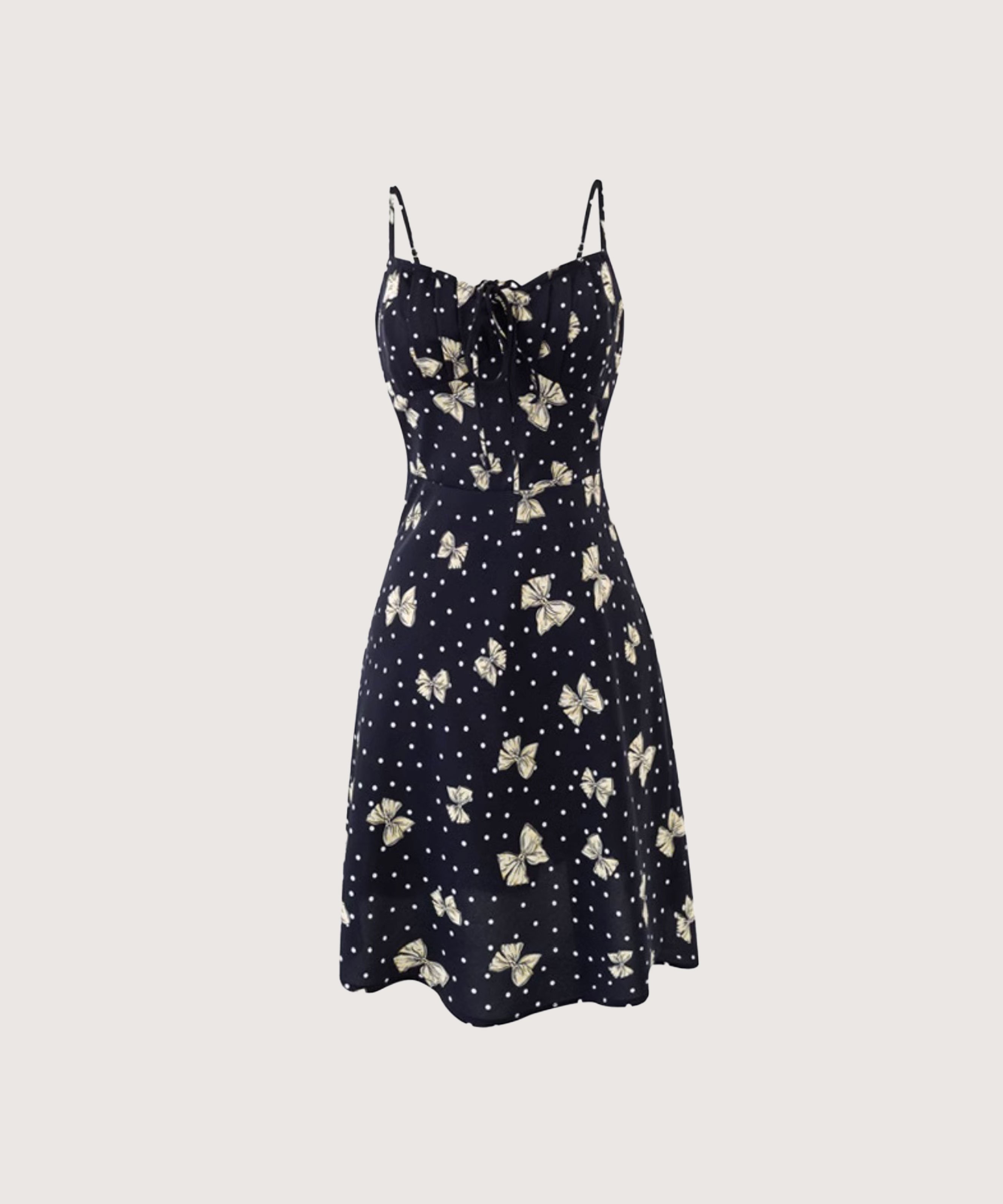 LA POMME petit Dots Butterfly Cami Dress ラポミ・プチ ワンピース・ドレス その他のワンピース・ドレス ブラック