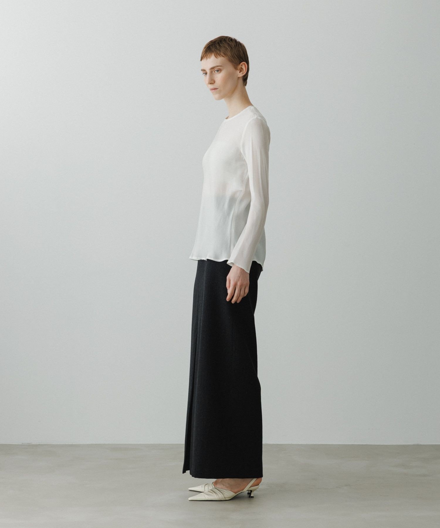 【SALE／50%OFF】ADAM ET ROPE' FEMME 【EMOELLE】Iラインロングスカート アダムエロペ スカート その他のスカート ブラック ベージュ【送料無料】