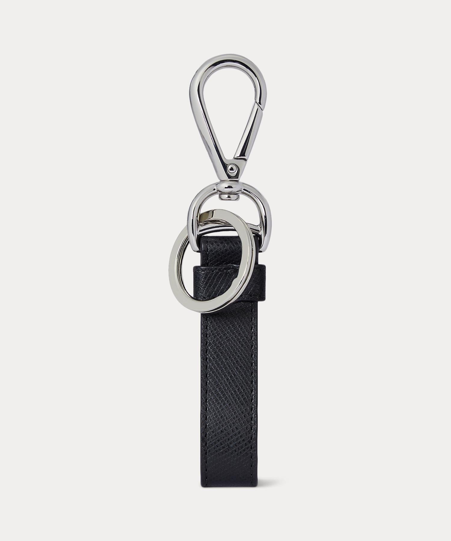 POLO RALPH LAUREN シグネチャー ポニー レザー キー フォブ ラルフローレン ファッション雑貨 チャーム・キーチェーン ブラック【送料無料】