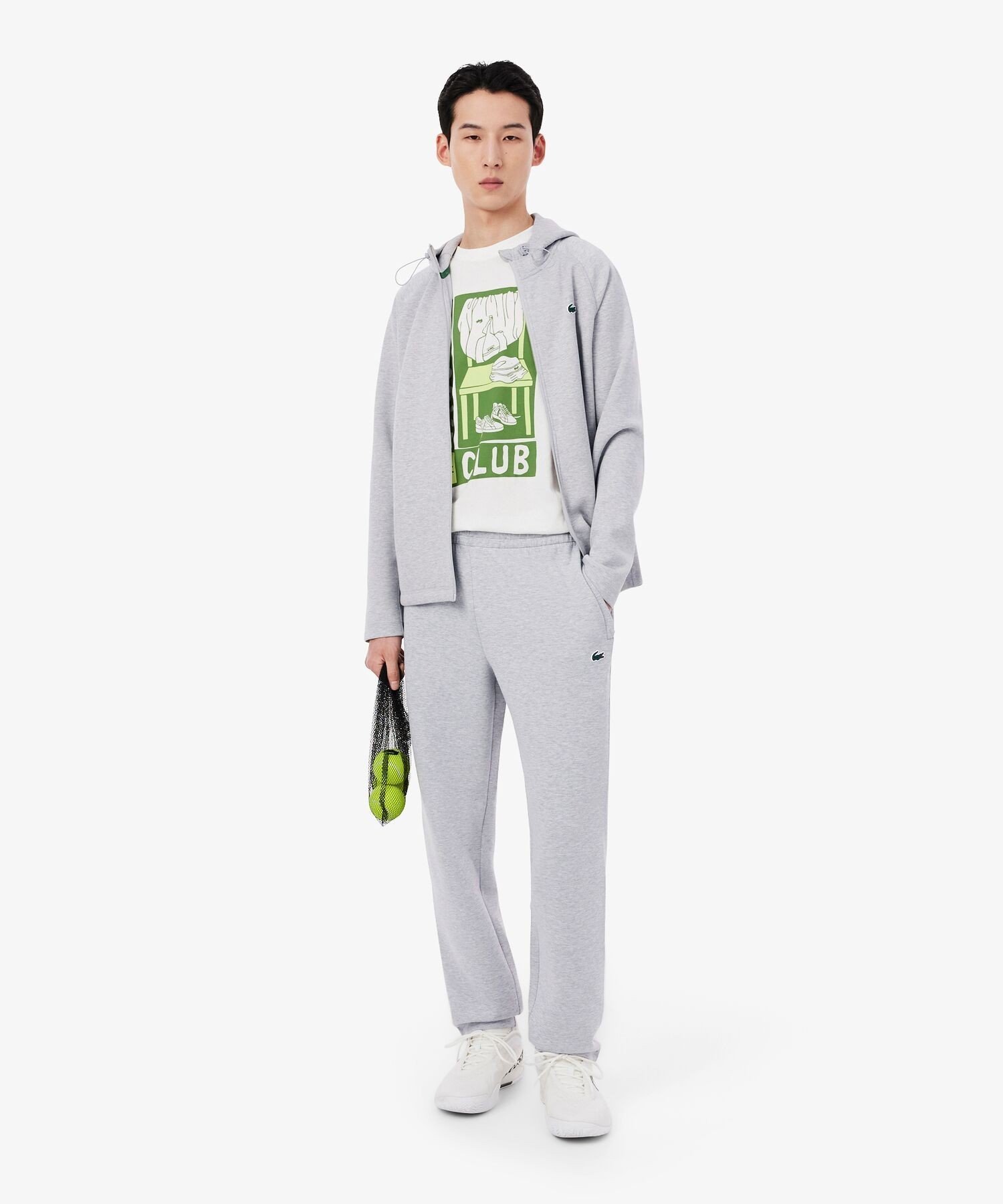 LACOSTE ストレッチダブルフェイススウェットパンツ ラコステ パンツ ジャージ・スウェットパンツ ブラック グレー【送料無料】