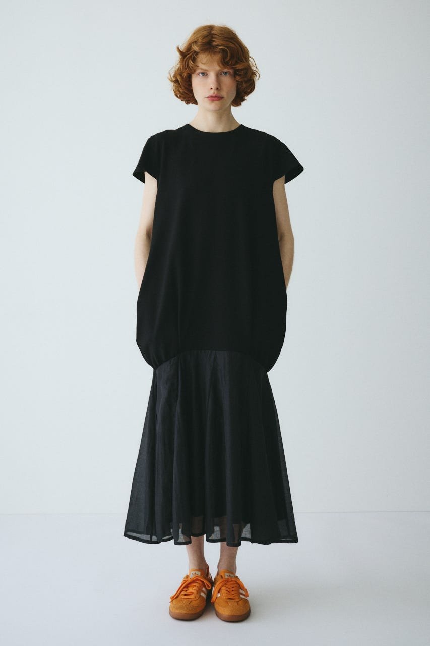 HeRIN.CYE Cap sleeve dress ヘリンドットサイ ワンピース・ドレス ワンピース ネイビー ブラック ホワイト