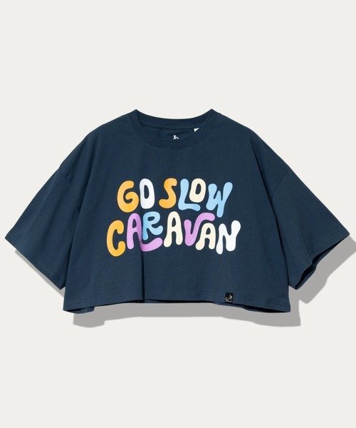 USA/C BIGショートTEE (WOMENS) ゴースローキャラバン トップス カットソー・Tシャツ ネイビー ピンク ホワイト