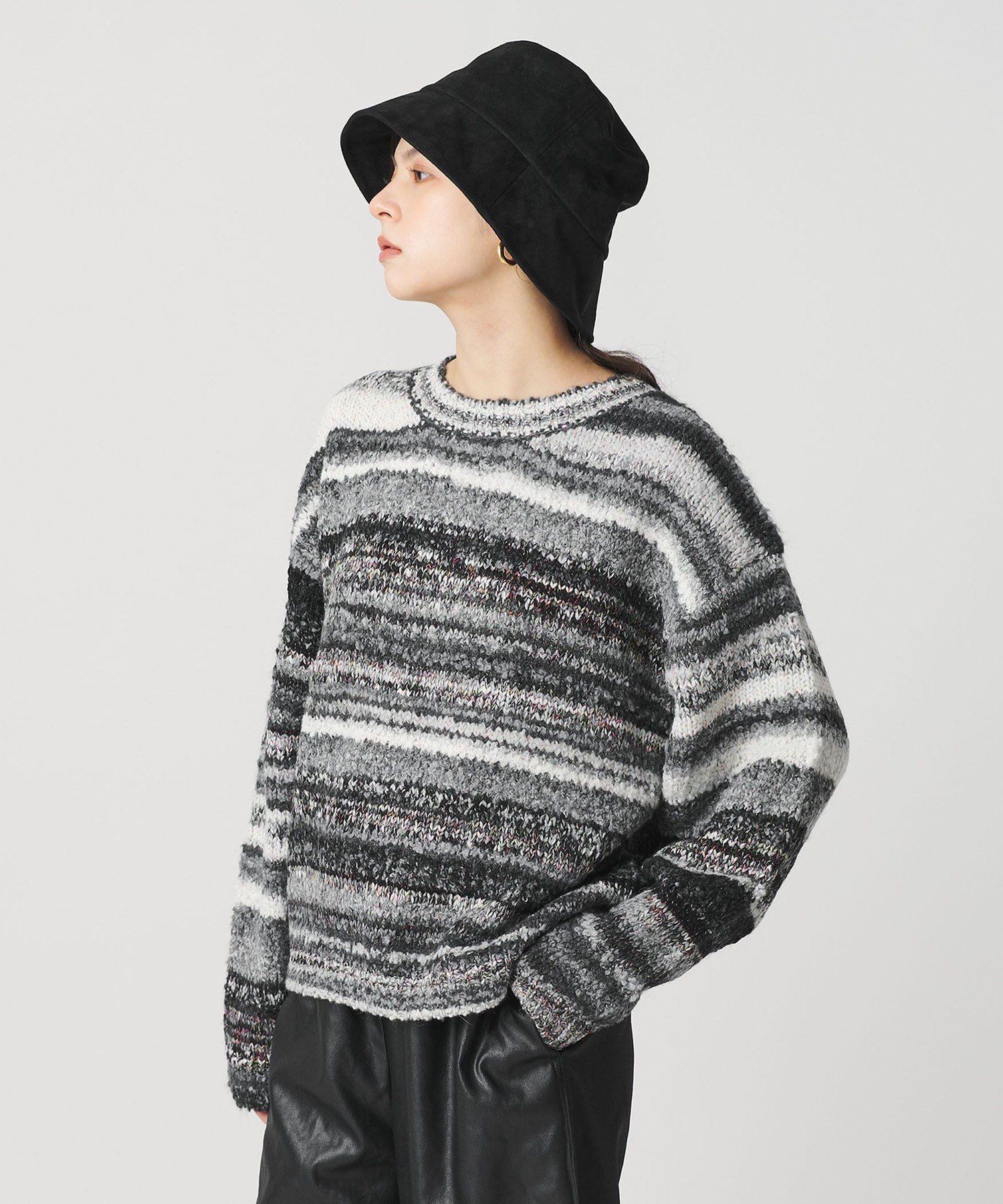【SALE／40%OFF】BEAUTY&YOUTH UNITED ARROWS マルチボーダー ニットプルオーバー ユナイテッドアローズ アウトレット トップス ニット ブラック【送料無料】 stylife-15718277 Rakuten Fashion パッケージ画像