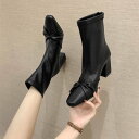 【SALE/35%OFF】miniministore ショートブーツ レディース 美脚ブーティ ミニミニストア シューズ・靴 ブーツ ブラック ホワイト