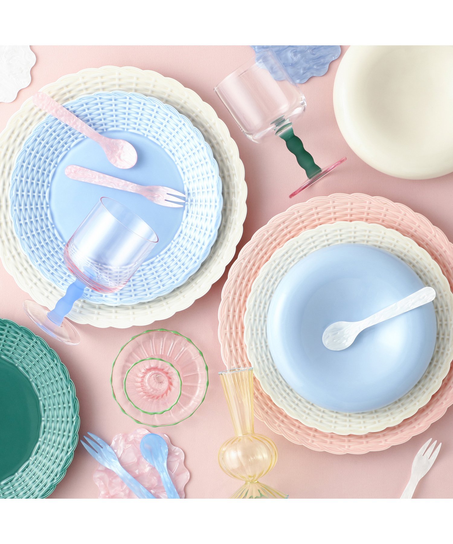 カラーマーブル コースター