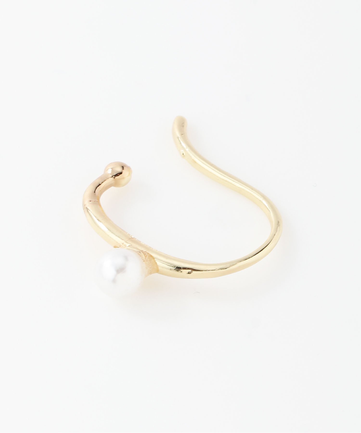 Fun&Daily F&D:スモールパールイヤーカフ ファンアンドデイリー アクセサリー・腕時計 イヤリング・イヤーカフ ゴールド