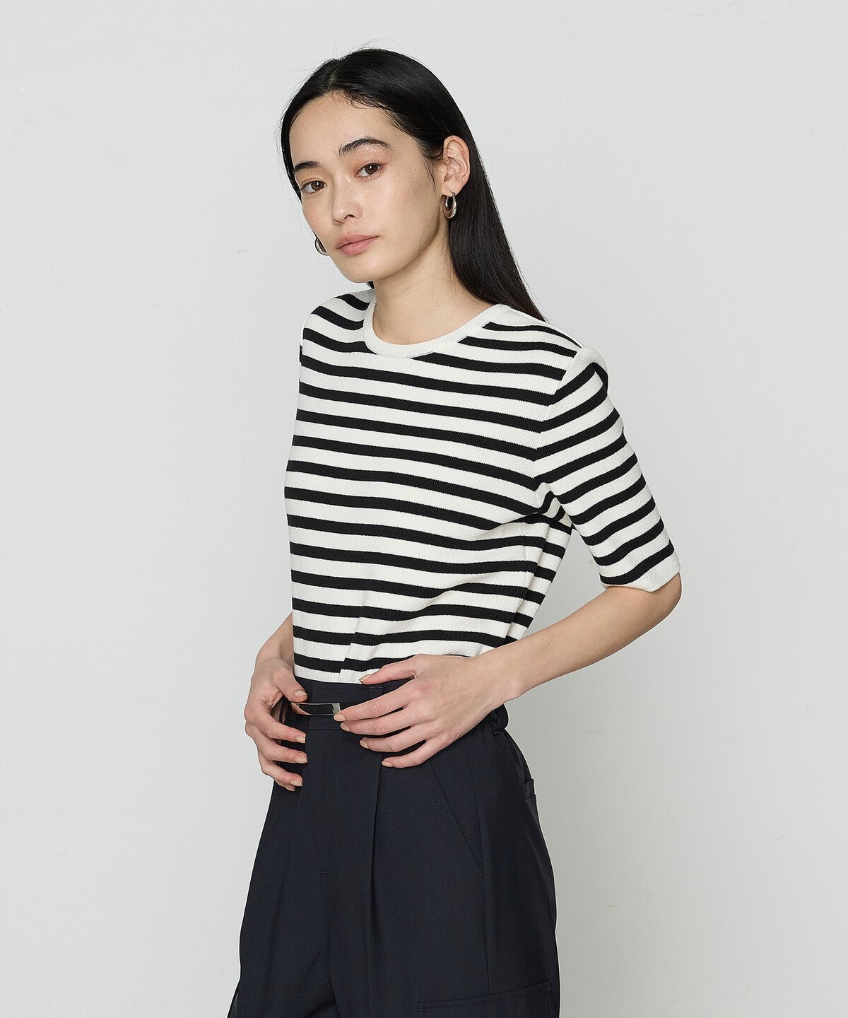 【SALE／30%OFF】COMME CA ボーダー/バイカラー プルオーバー コムサ トップス カーディガン【送料無料】