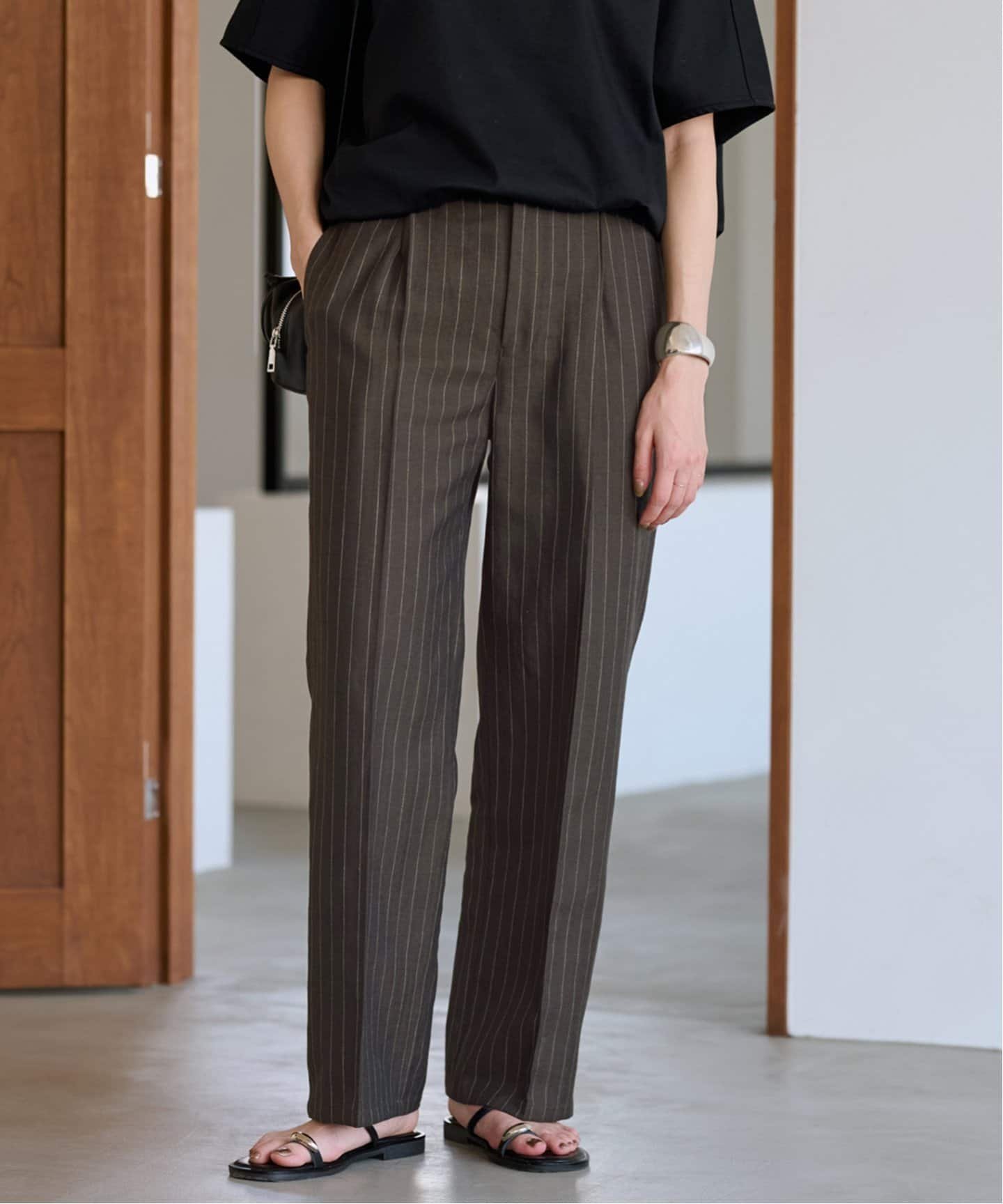 【SALE／30%OFF】FRAMeWORK TRラミーストレートパンツ フレームワーク パンツ その他のパンツ ブラウン【送料無料】のサムネイル