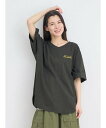 Re-J&SUPURE BACKサガラ刺繍VネックTシャツ リジェイアンドスプル トップス カットソー・Tシャツ グレー ホワイト(4)