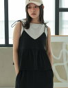 【SALE/10%OFF】Re:EDIT カットジャガードリボンペプラムビスチェ リエディ トップス キャミソール ブラック ベージュ ブラウン【送料無料】