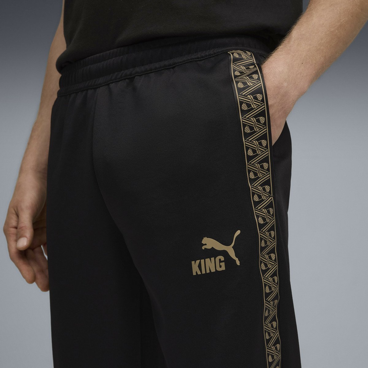 PUMA メンズ サッカー キング アンセム パンツ プーマ パンツ ジャージ・スウェットパンツ ブラック【送料無料】