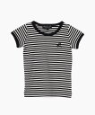 agnes b. ENFANT J190 E TS キッズ ボーダーTシャツ アニエスベー トップス カットソー Tシャツ ブラック【送料無料】