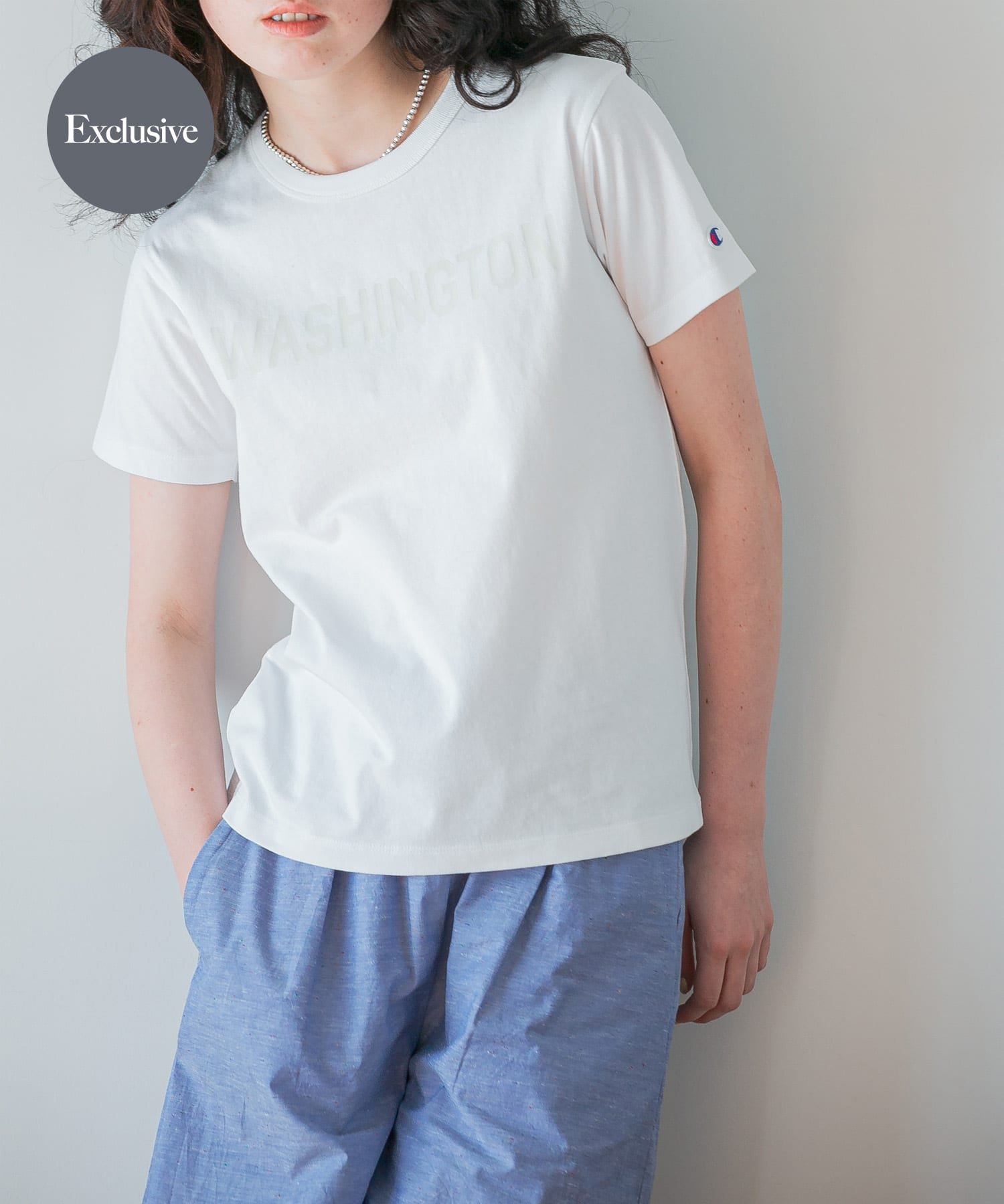 URBAN RESEARCH DOORS 『別注』Champion DOORS ジャージーTシャツ アーバンリサーチドアーズ トップス カットソー Tシャツ ホワイト イエロー グレー ブルー【送料無料】