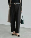 【SALE/50%OFF】ROPE' PICNIC ウールライクサージワイドパンツ/セットアップ対応・リンクコーデ ロペピクニック パンツ その他のパンツ ブラ...