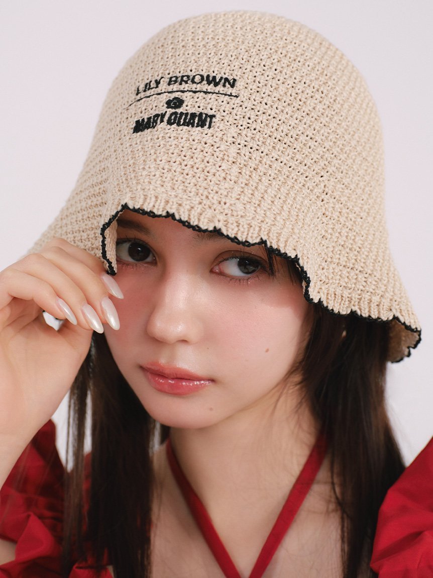 【SALE／30%OFF】LILY BROWN 【LILY BROWN×MARY QUANT】サマーバケットハット リリーブラウン 帽子 その他の帽子 ブラック ホワイト ベージュ【送料無料】