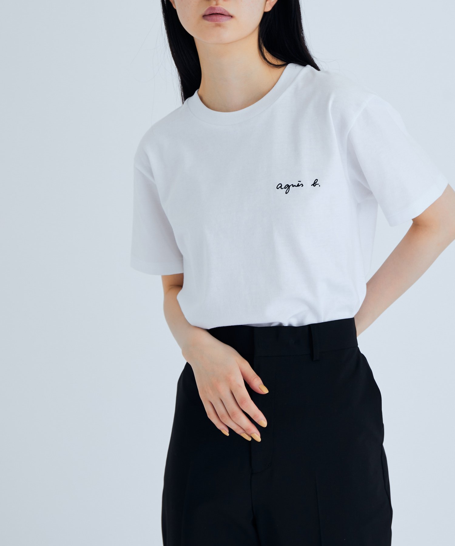 ADAMETROPE'FEMME【agnesb.pourADAMETROPE'】T-SHIRTSアダムエロペカットソーカットソーその他ブラックホワイトグリーンブルーピンク【送料無料】