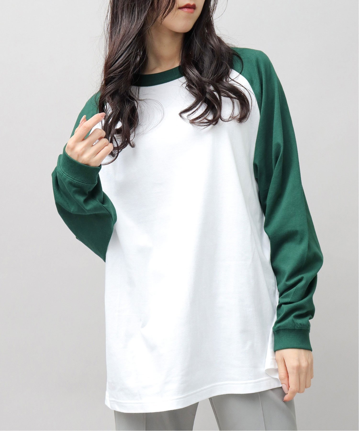 United Athle 5.6オンス ラグラン ロングスリーブTシャツ / ボックスシルエット ロンT エー.エム.エス. トップス カットソー・Tシャツ ホワイト