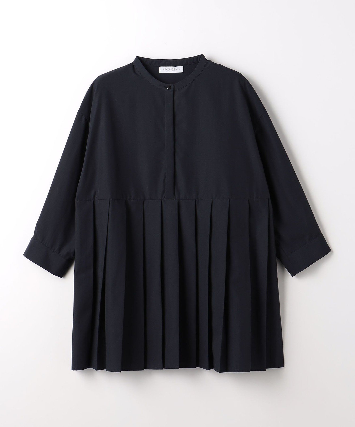 【SALE／50%OFF】a day in the life プリペラ プリーツ 7分袖ブラウス＜A DAY IN THE LIFE＞ ユナイテッドアローズ アウトレット トップス シャツ・ブラウス ネイビー ベージュ オレンジのサムネイル