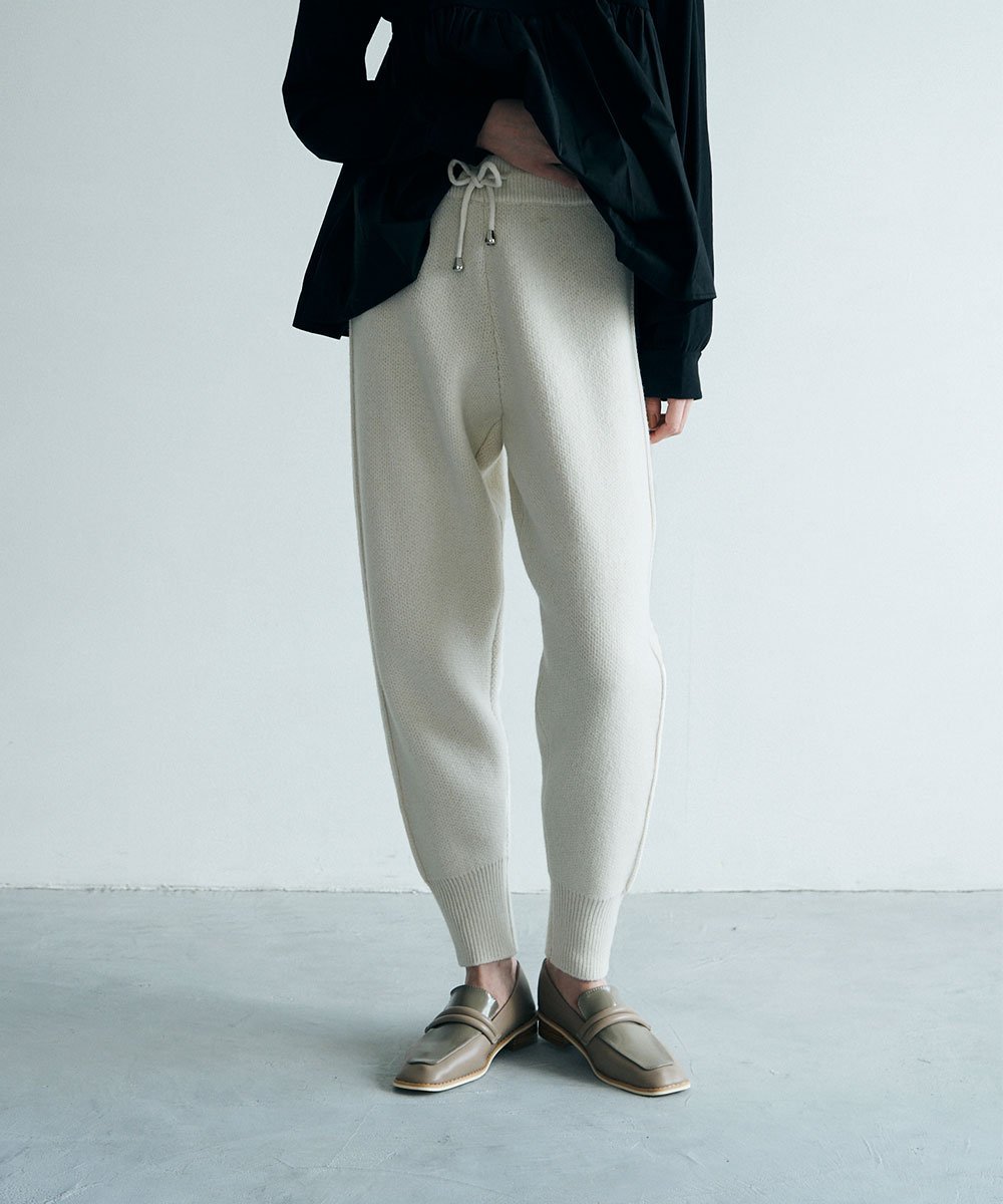 marjour KNIT JOGGER PANTS マージュール パンツ その他のパンツ ホワイト ブラック【送料無料】