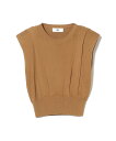 Ray BEAMS RBS / ショルダー パッド ノースリーブ ニット ビームス ウイメン トップス ノースリーブ・タンクトップ ブラウン ブラック【送料無料...