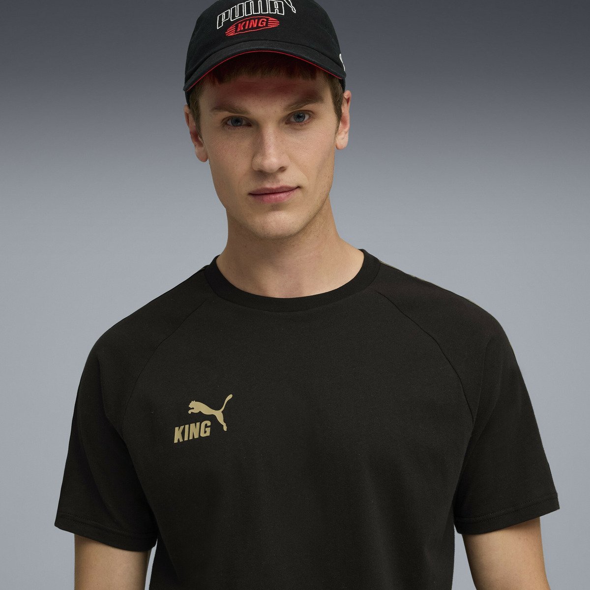 PUMA メンズ サッカー キング 半袖 Tシャツ プーマ トップス カットソー・Tシャツ ブラック【送料無料】