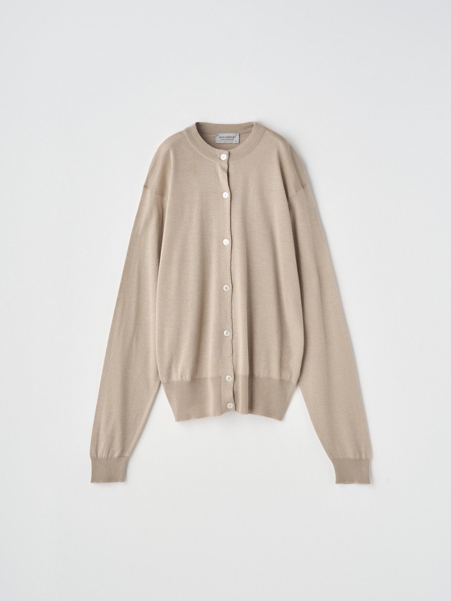 JOHN SMEDLEY [Anglo Indian Gauze]クルーネック長袖ニットカーディガン ｜ MERION ｜ 30G ジョンスメドレー トップス ニット【送料無料】
