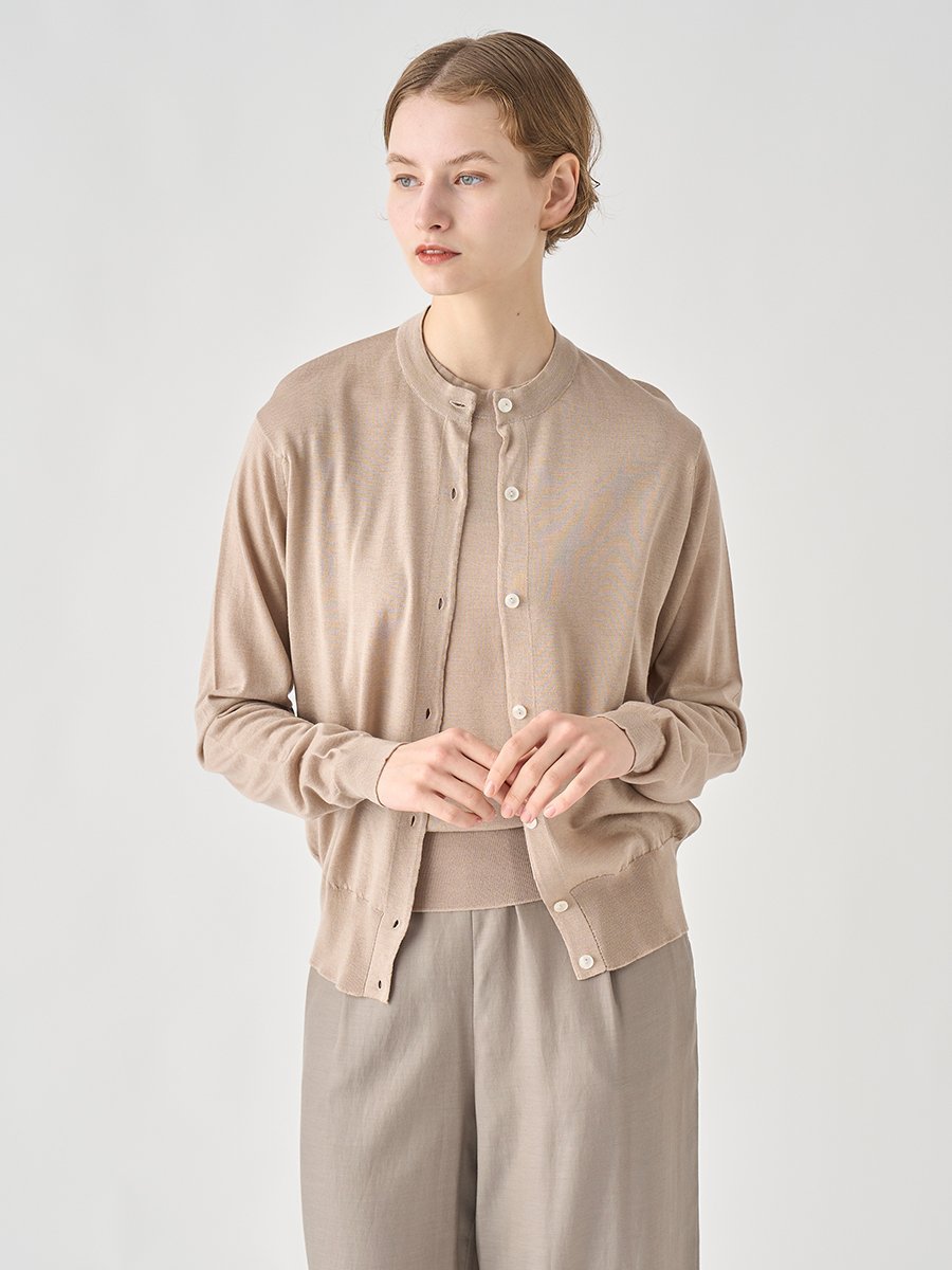 JOHN SMEDLEY [Anglo Indian Gauze]クルーネック長袖ニットカーディガン ｜ MERION ｜ 30G ジョンスメドレー トップス ニット【送料無料】