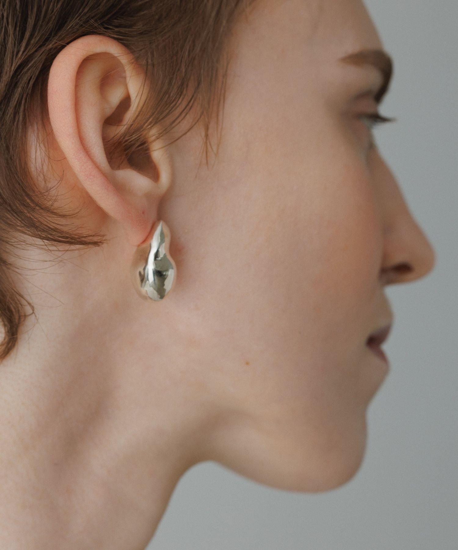 ADAM ET ROPE' FEMME 【EMOELLE】pearl shaped silver pierced earrings アダムエロペ アクセサリー・腕時計 ピアス シルバー【送料無料】
