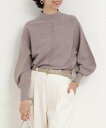 MICO COULIER ウォッシャブルバナナスリーブ ハイネックプルオーバー ノーリーズ トップス ニット ベージュ ブラウン【送料無料】