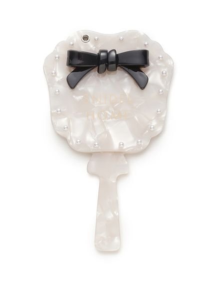 SNIDEL HOME リボンスライドミラー スナイデルホーム ファッション雑貨 その他のファッション雑貨 ホワ..