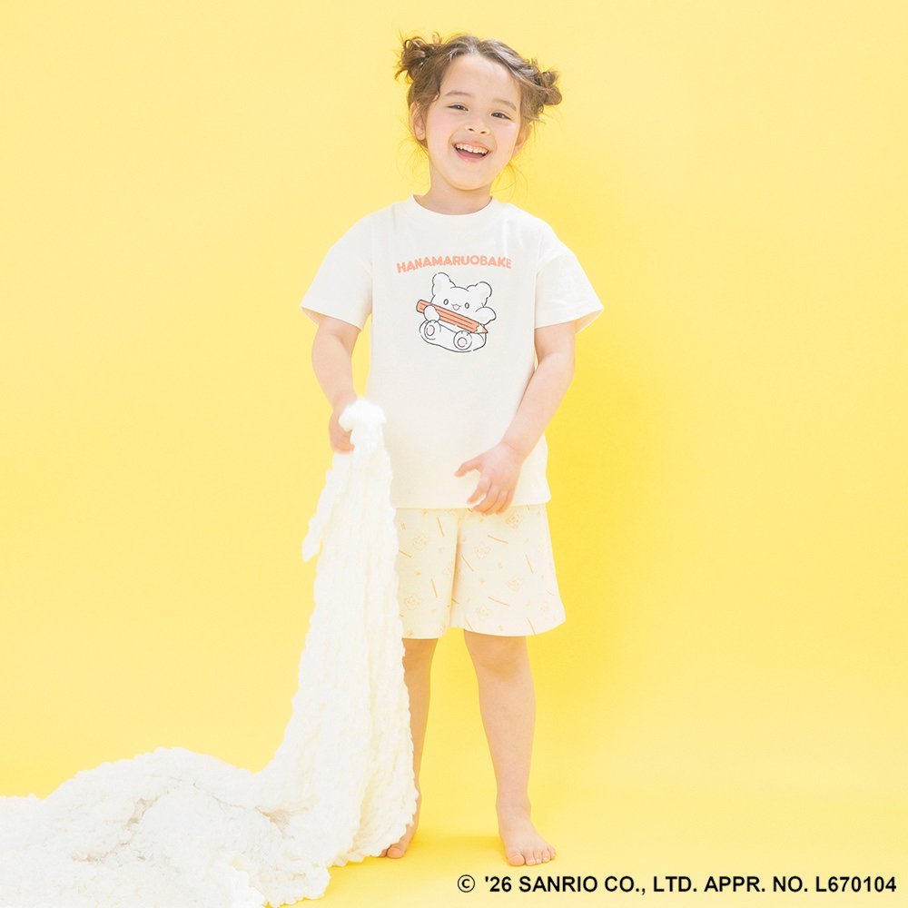 branshes [WEB한정/DRC/산리오 캐릭터즈]반소매 룸웨어·어린이 브란셰스 이너·룸웨어 파자마 퍼플 그레이 블루 화이트