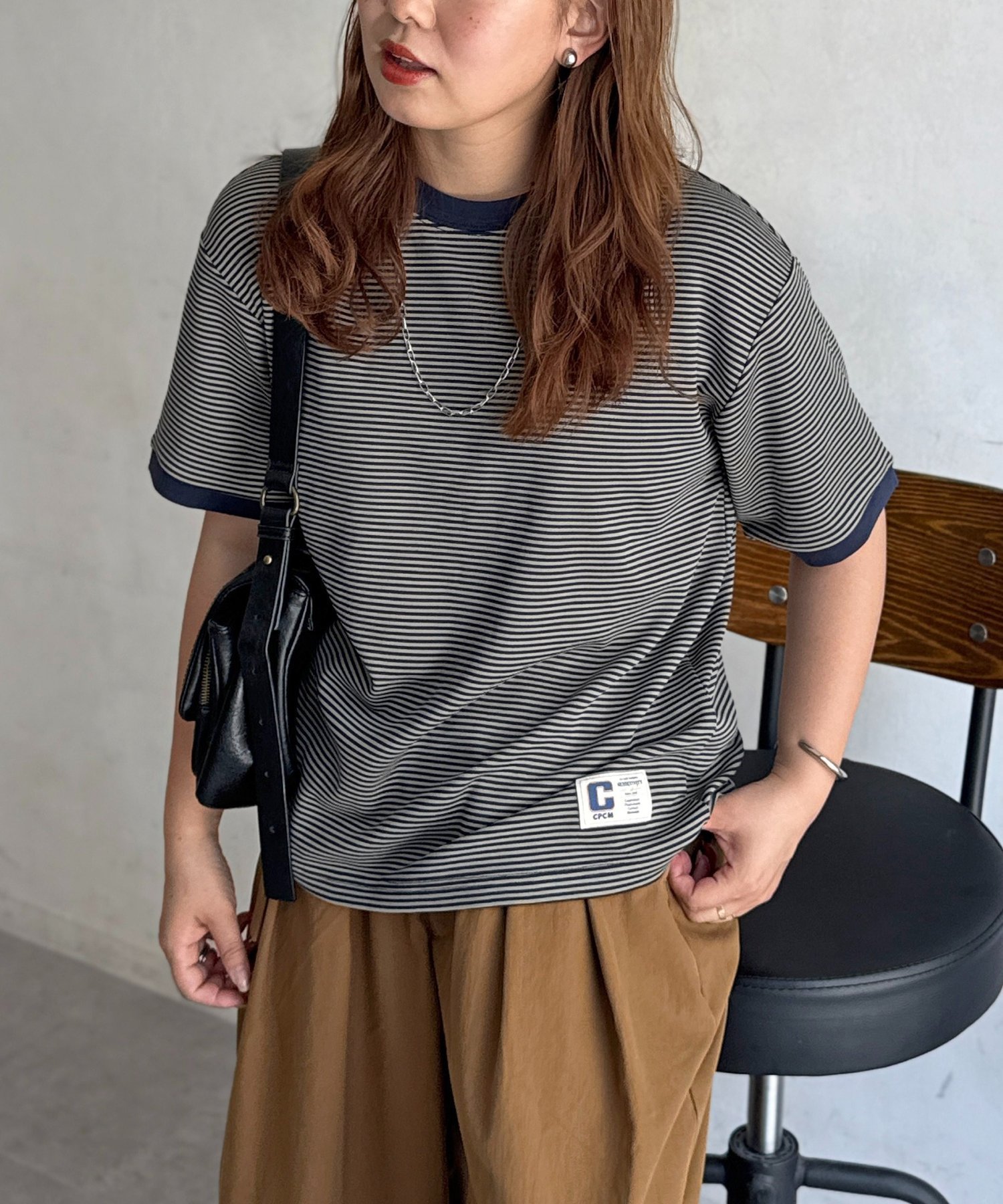 楽天市場】リンガー（柄ボーダー）（Tシャツ・カットソー｜トップス
