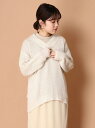 【SALE/85%OFF】E hyphen world gallery Vネックドロップショルダープルオーバー イーハイフンワールドギャラリー ニット 長袖ニット ホワイト グレー ピンク ベージュ