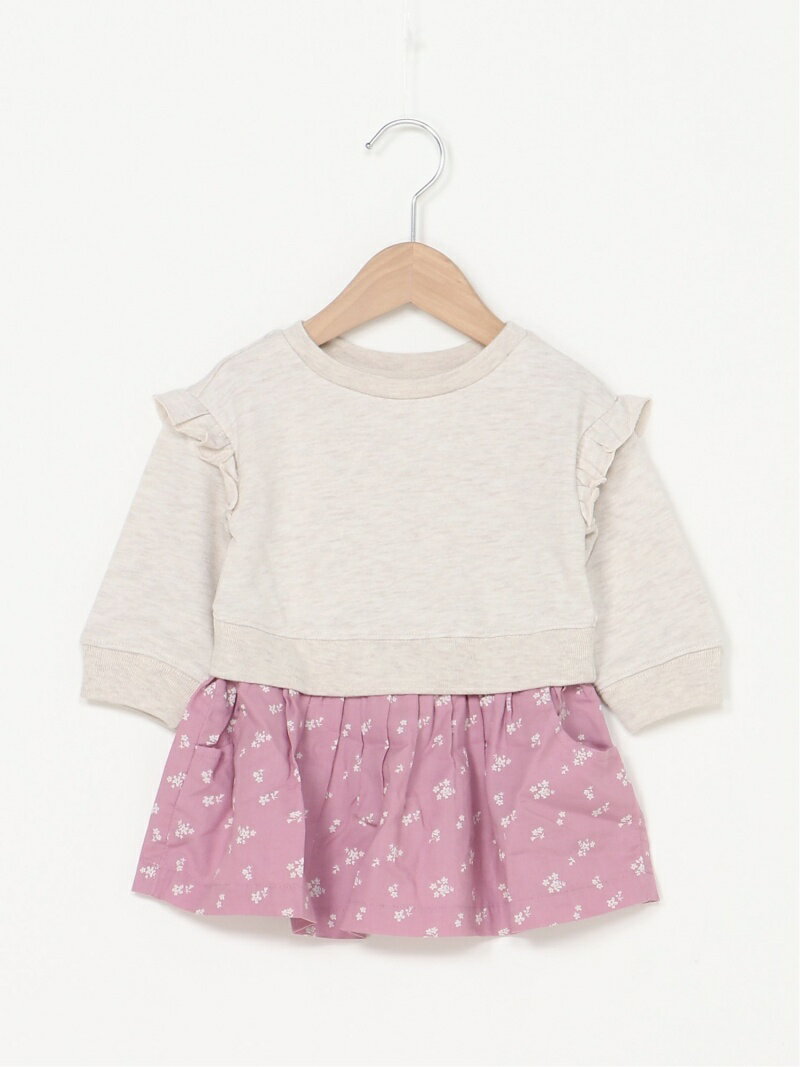 【SALE／53%OFF】GAP (K)ラッフル スウェットシャツ ミックスメディアワンピース (幼児) ギャップ ワンピース・ドレス ワンピース ピンクのサムネイル