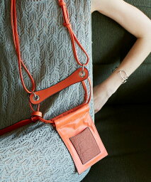 etul etul/(W)Apple Leather x PINATEX 2way Shoulder Bag ドンナルンマ バッグ ショルダーバッグ オレンジ ブラック ホワイト【送料無料】