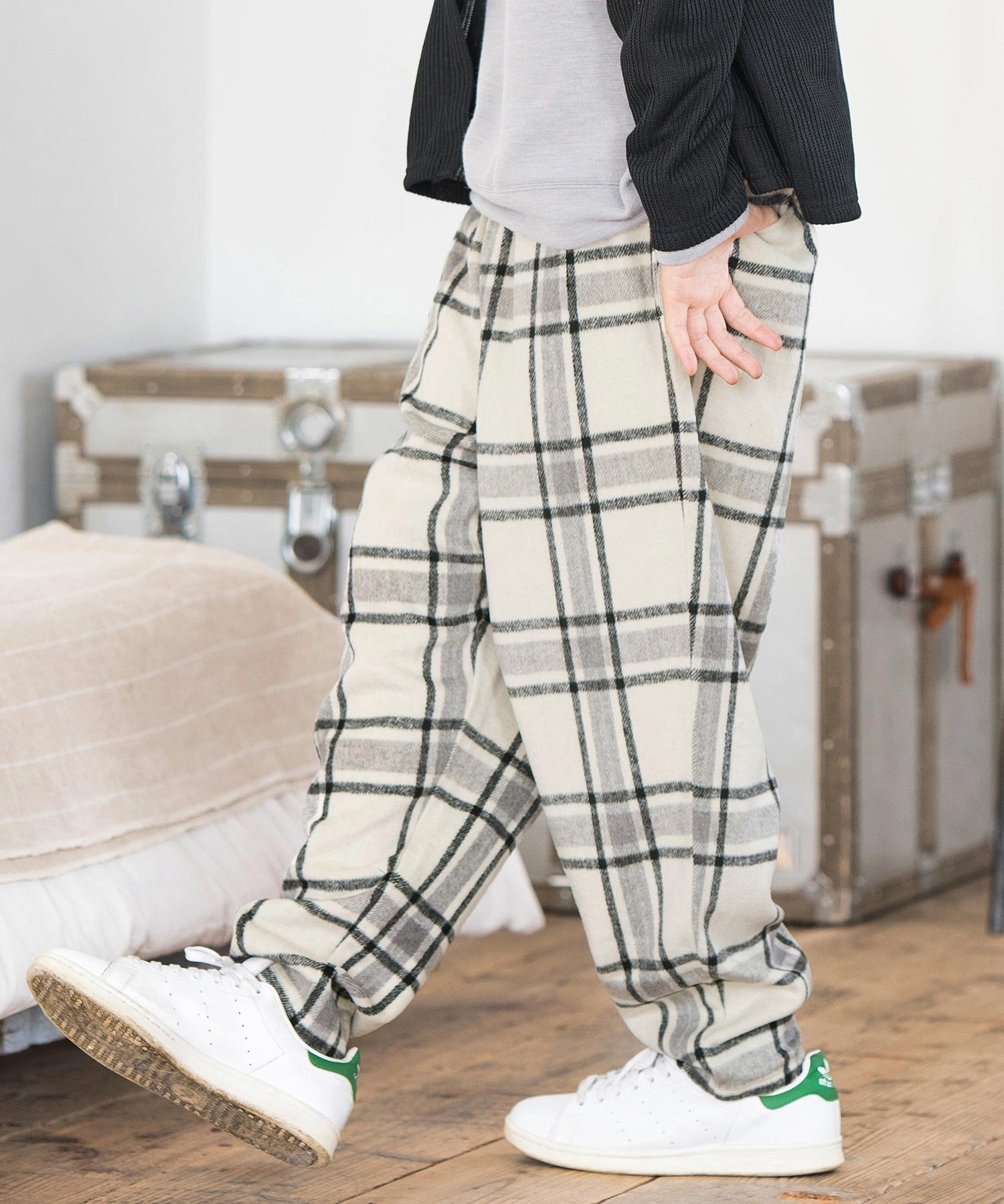 CAMBIO mp12651- Check Melton Balloon Pants バルーンジョガ