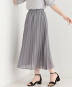 【SALE/35%OFF】SHOO・LA・RUE 【S-LL】カジュアルにもきれいめにも 光沢シフォン プリーツスカート シューラルー スカート ロング・マキシスカート グレー ブラック ベージュ
