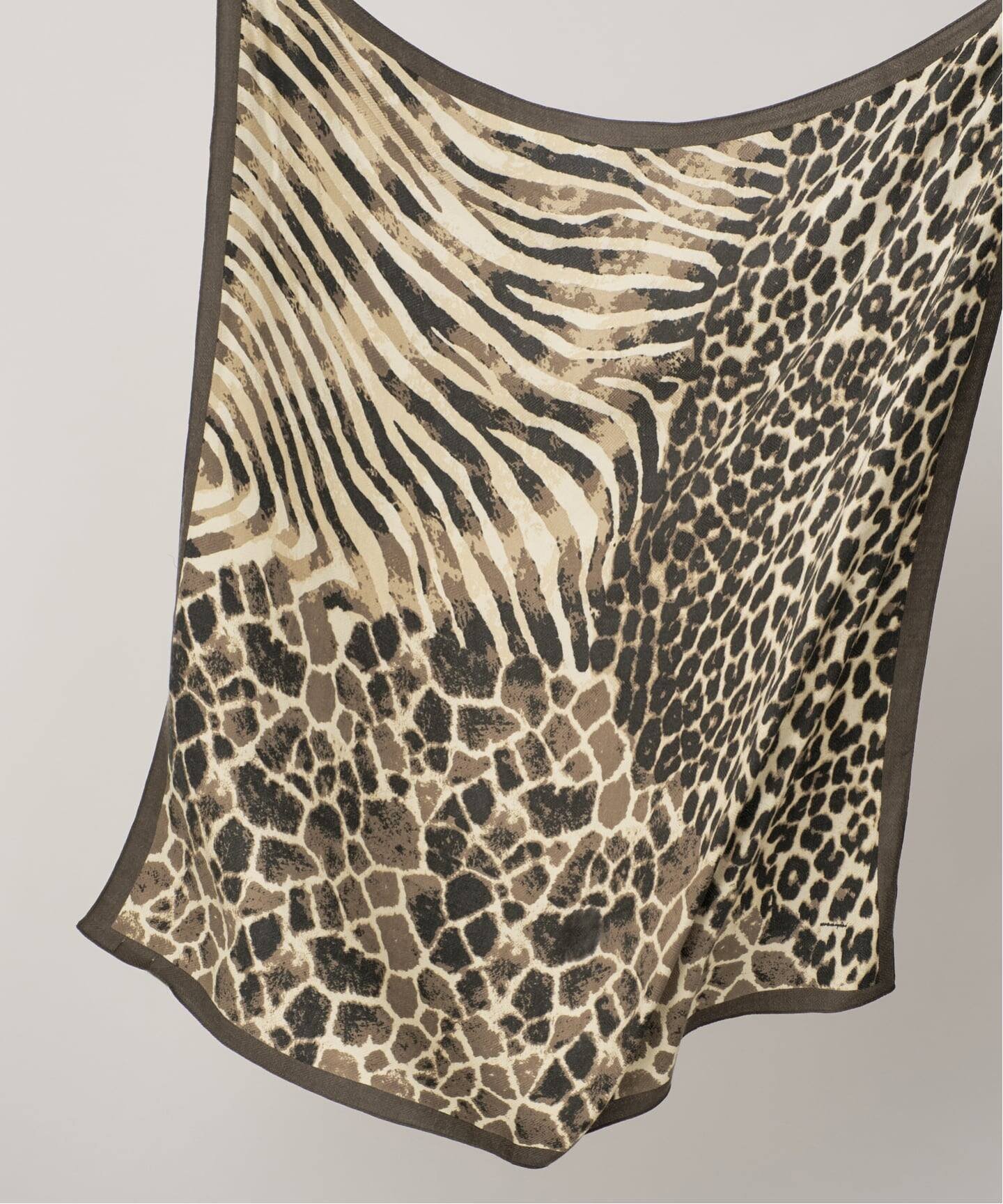 VERMEIL par iena manipuri マニプリ ストール ゼブラジラフ 0153333022 ヴェルメイユ パー イエナ ファッション雑貨 マフラー・ストール・ネックウォーマー ブラウン【送料無料】のサムネイル