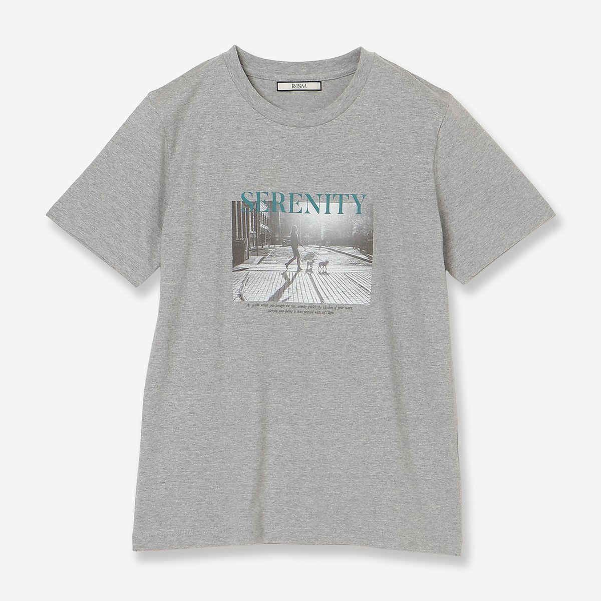 R-ISM 【R-ISM人気アイテム・洗える】フォトプリントTシャツ(DOG) リズム トップス カットソー・Tシャツ ベージュ ホワイト